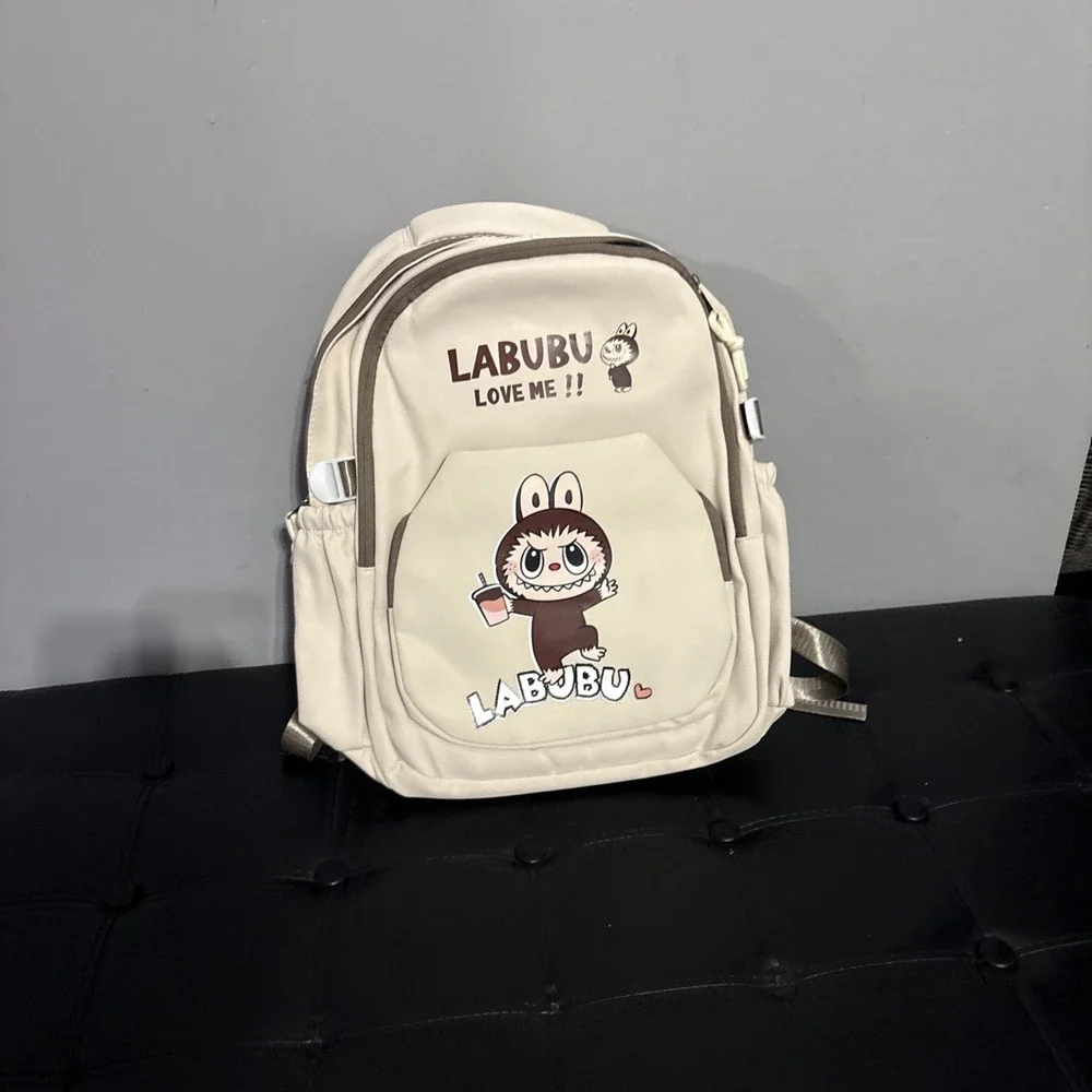 NEW MONSTERS LARGE School BACKPACK Beige‎ Girls Or Boys